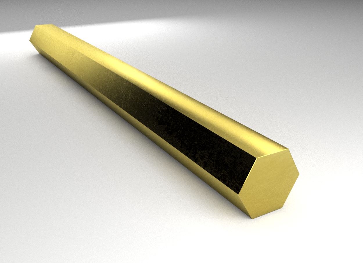 22 mm Brass Hexagon Bar